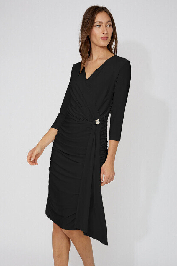 Formal Black wrap dress