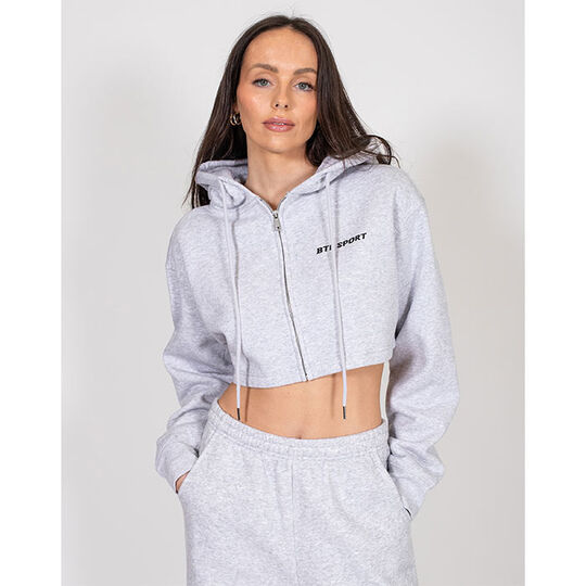 Brunette The Label Kindness Club Full Zip Super Crop Hoodie
