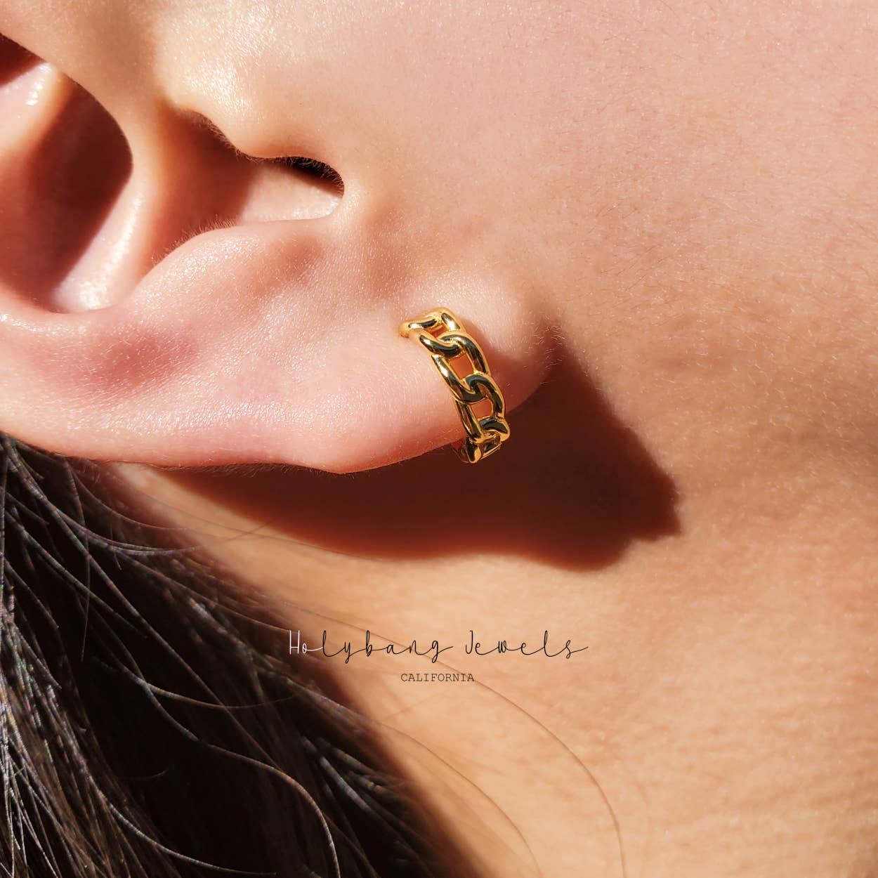 Chain Huggie Earrings