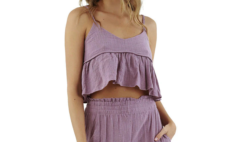 Malai Ruffle Crop Top