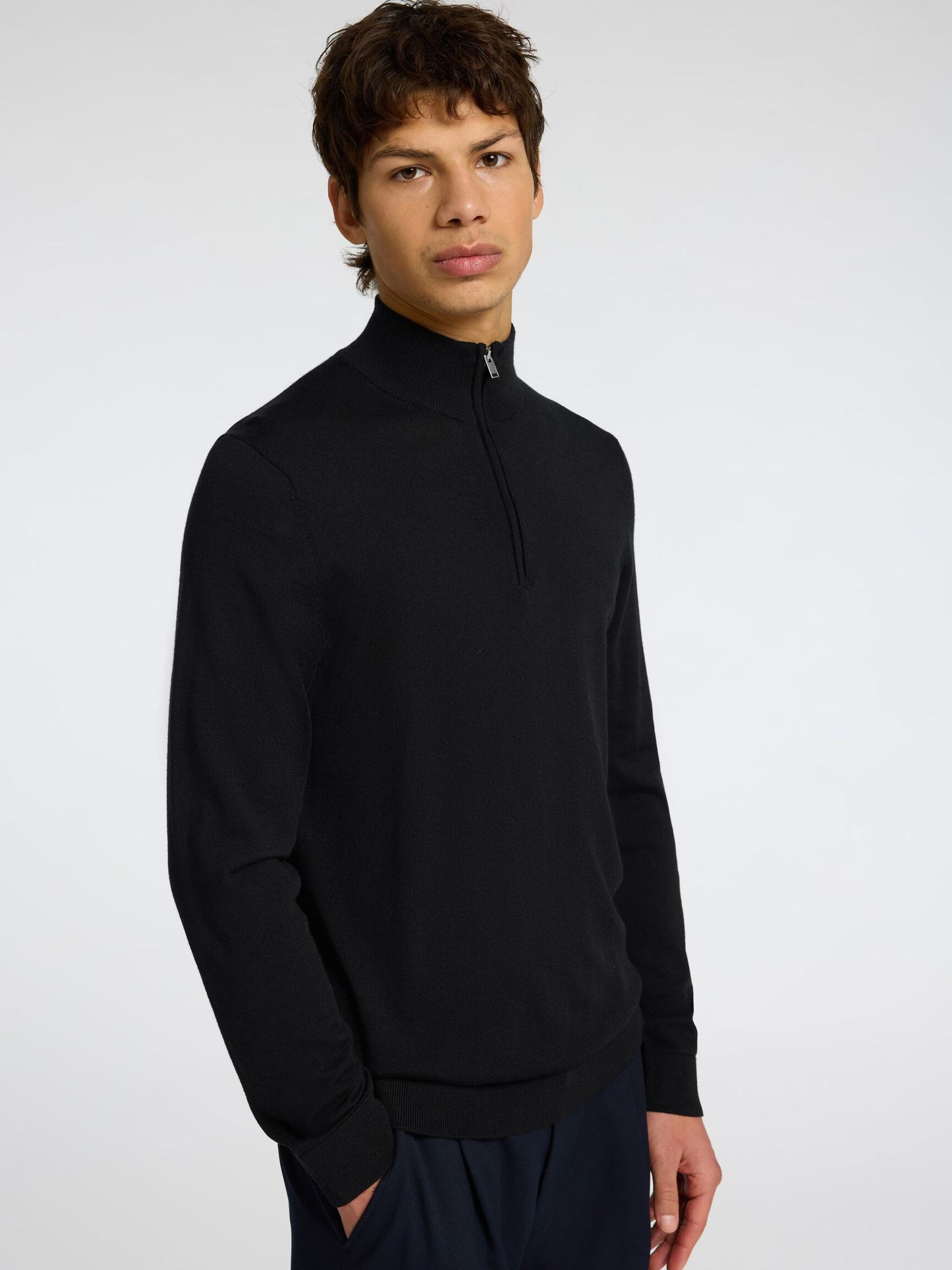Merino Wool Half Zip Long Sleeve