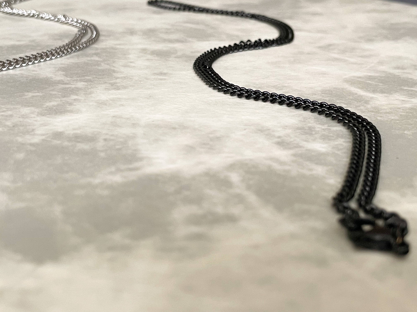 Curb Chain Necklace for Men - Men's Thin Cuban Chain