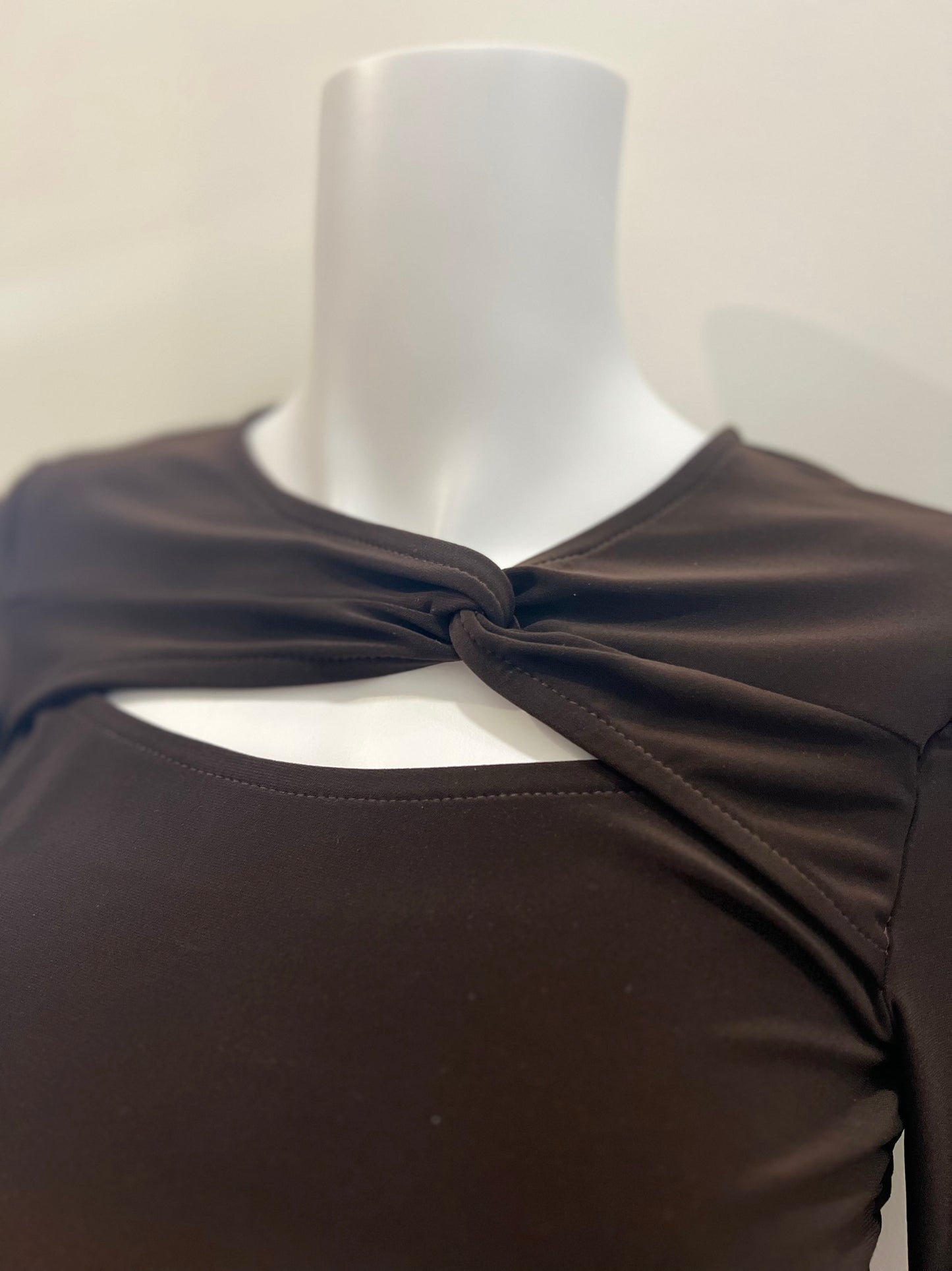Top knotted Long Sleeve Blouse