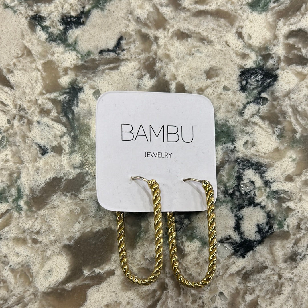 Croissant Oval Earrings