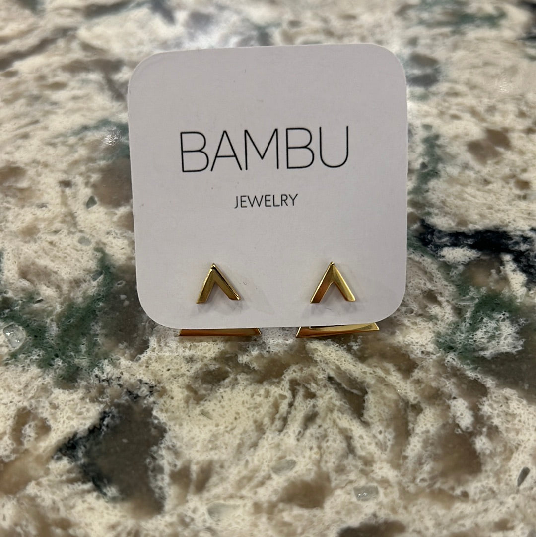 Small Double Triangle Earring