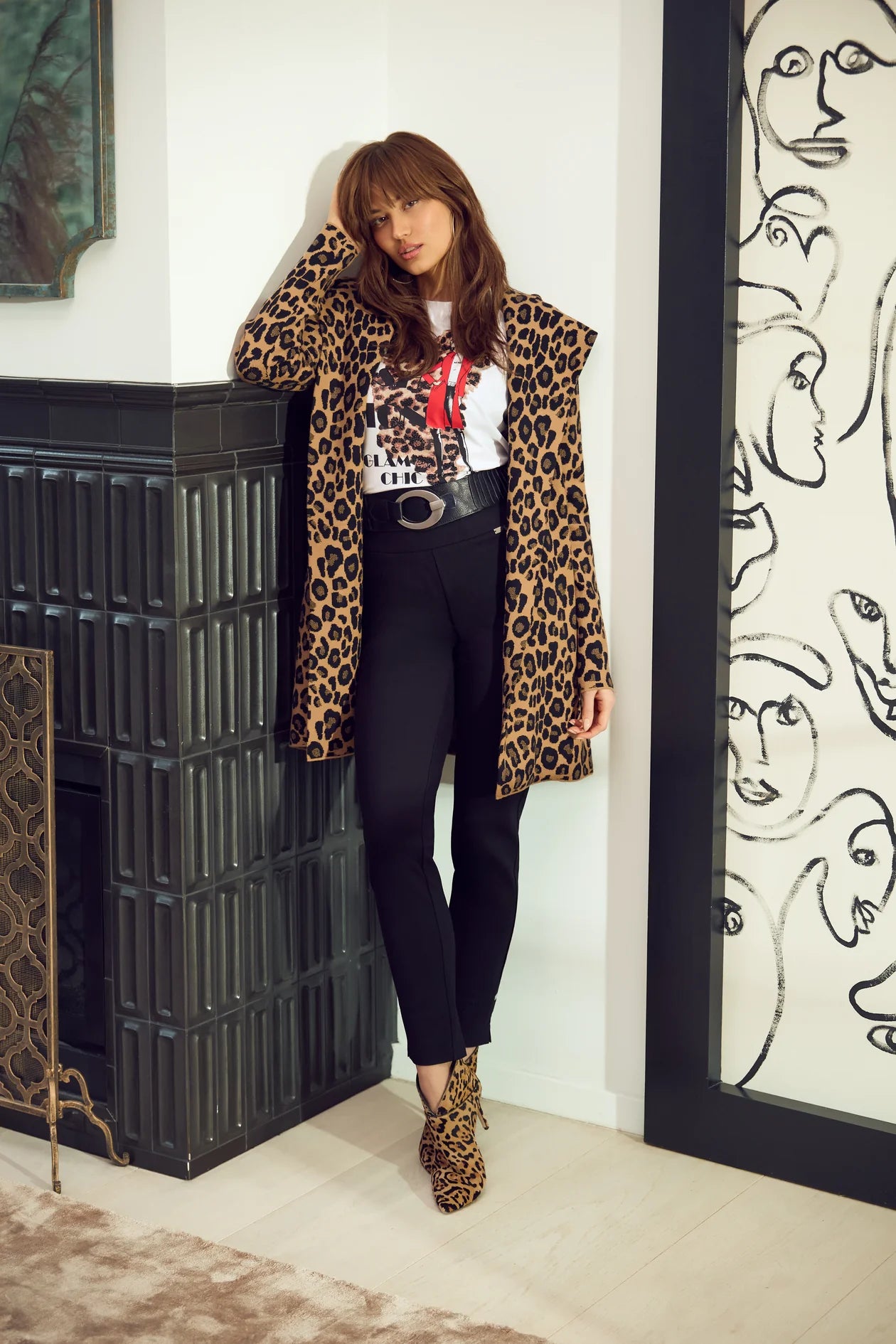 Leopard Knit Cardigan