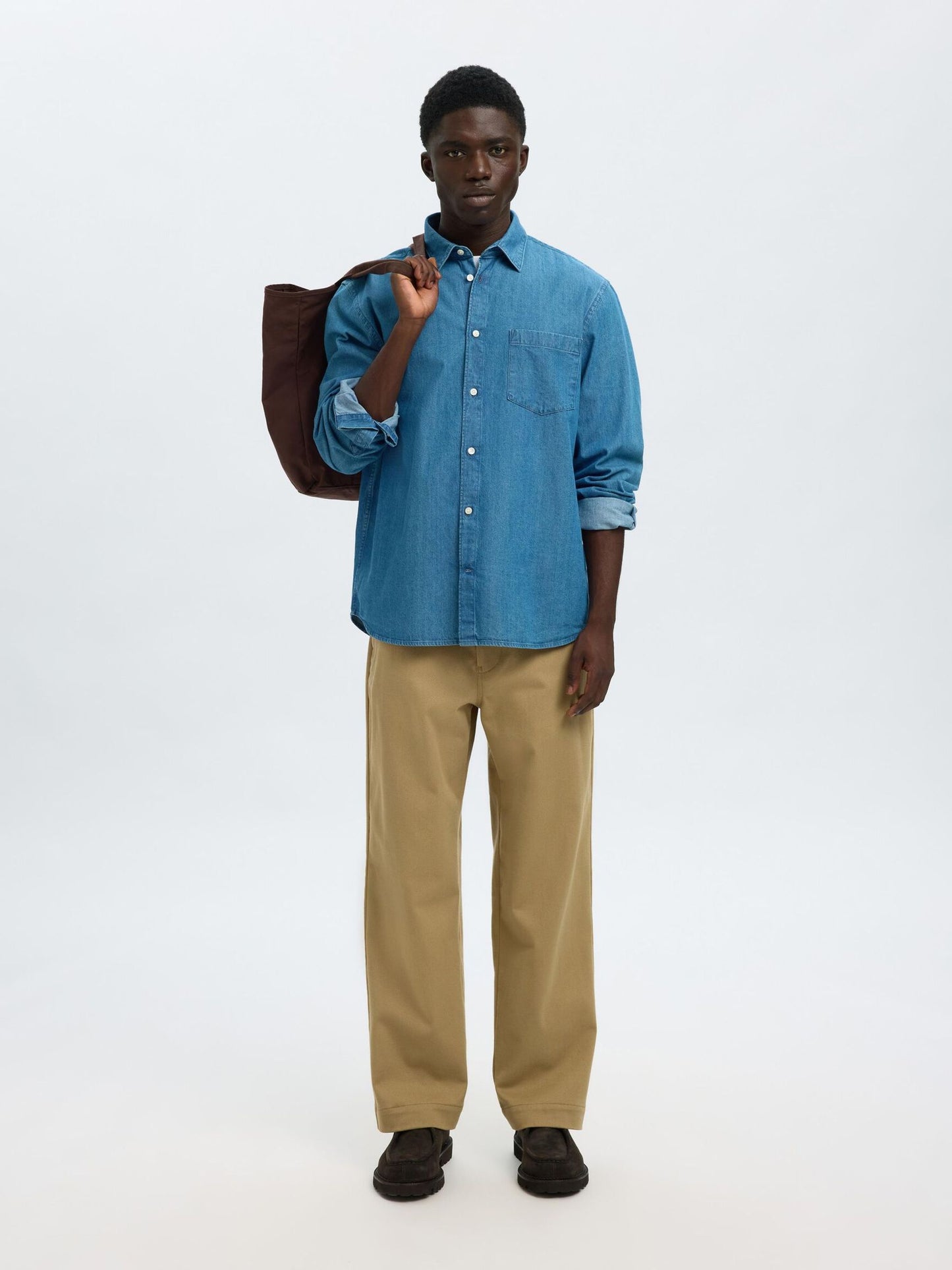Carlo Regular Fit Denim Long Sleeve Shirt