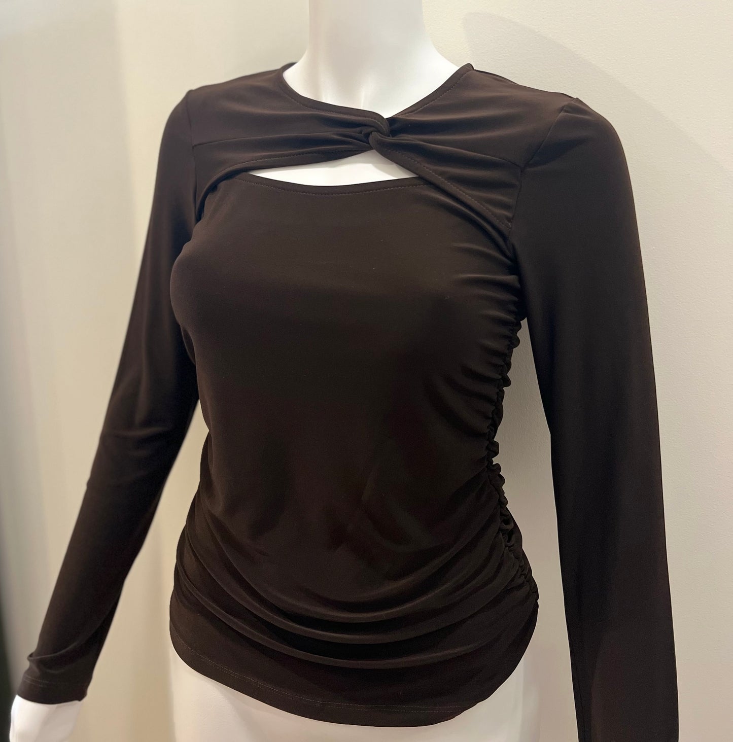 Top knotted Long Sleeve Blouse