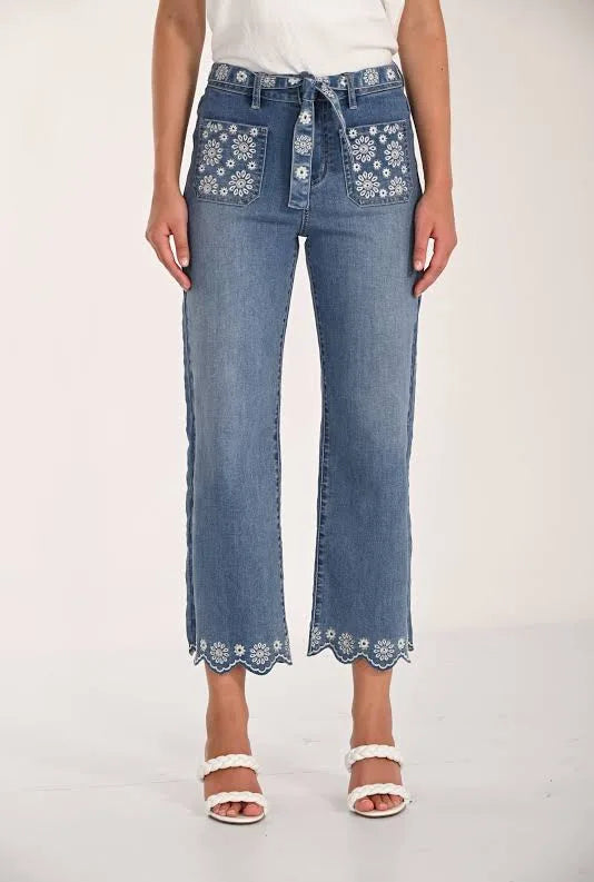 Floral denim