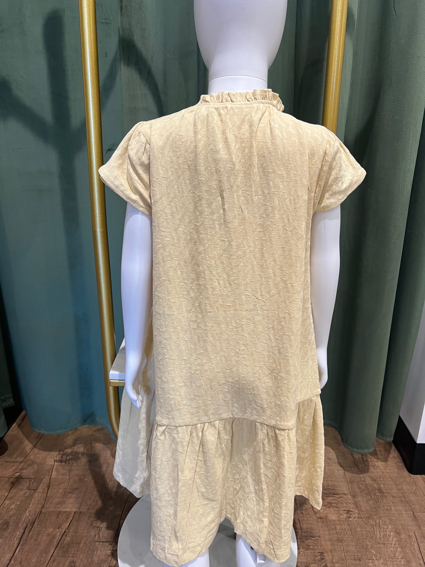 Yellow Jacquard Dress