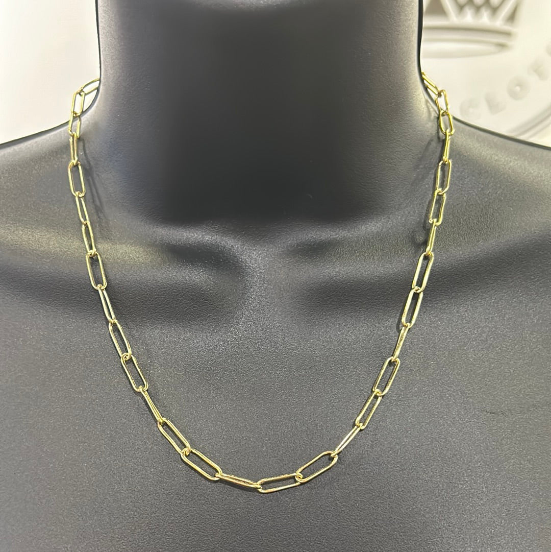 Bambu Paper Clip Necklace Gold