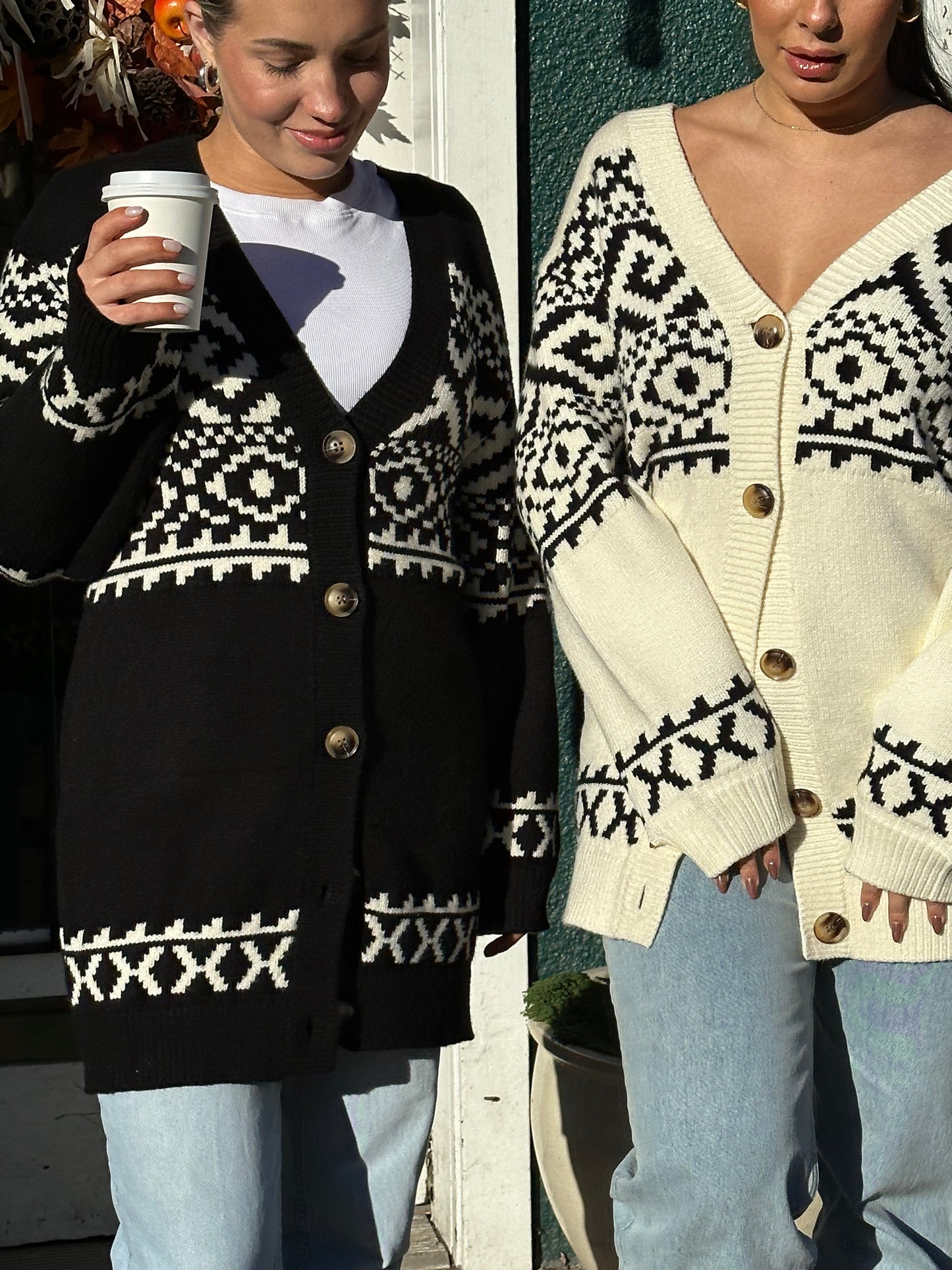 Brunette Fair Isle Oversized Knit