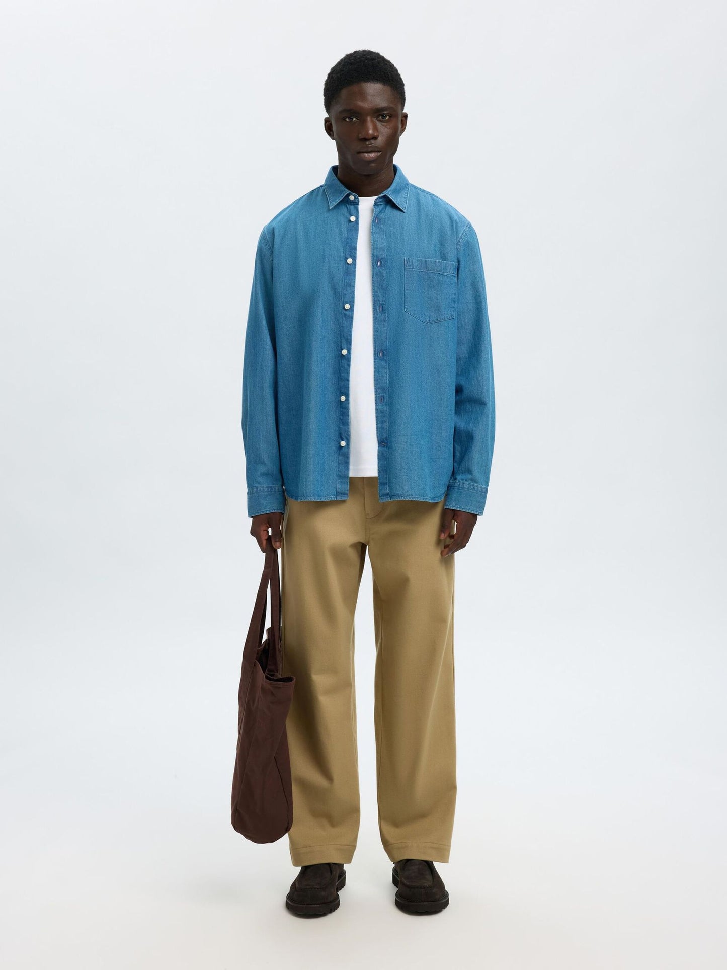 Carlo Regular Fit Denim Long Sleeve Shirt