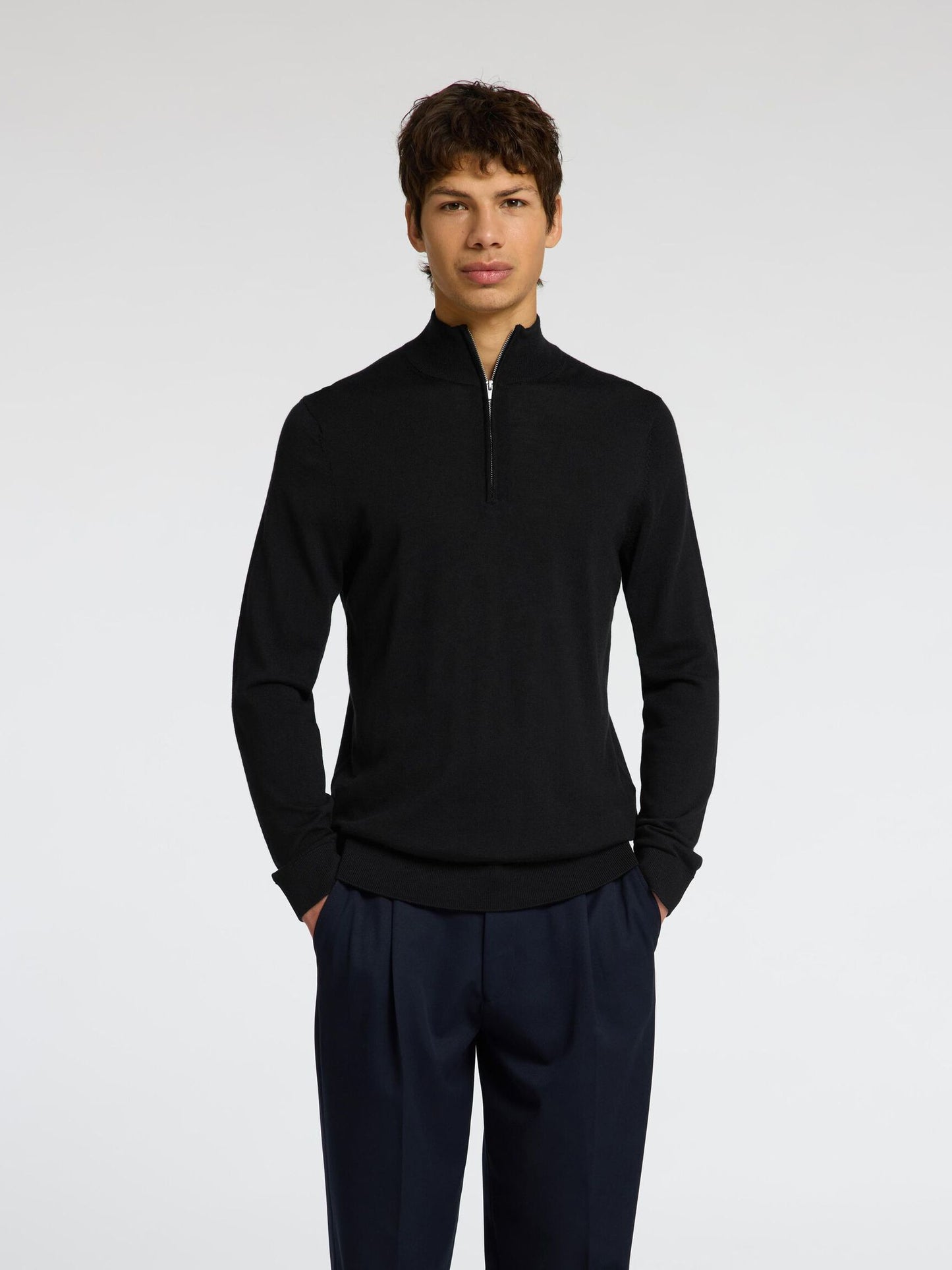 Merino Wool Half Zip Long Sleeve