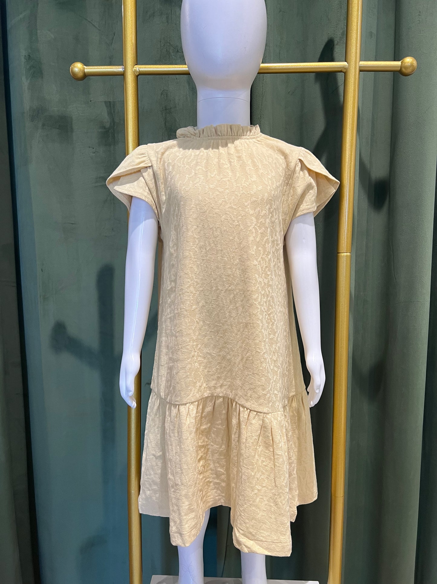 Yellow Jacquard Dress