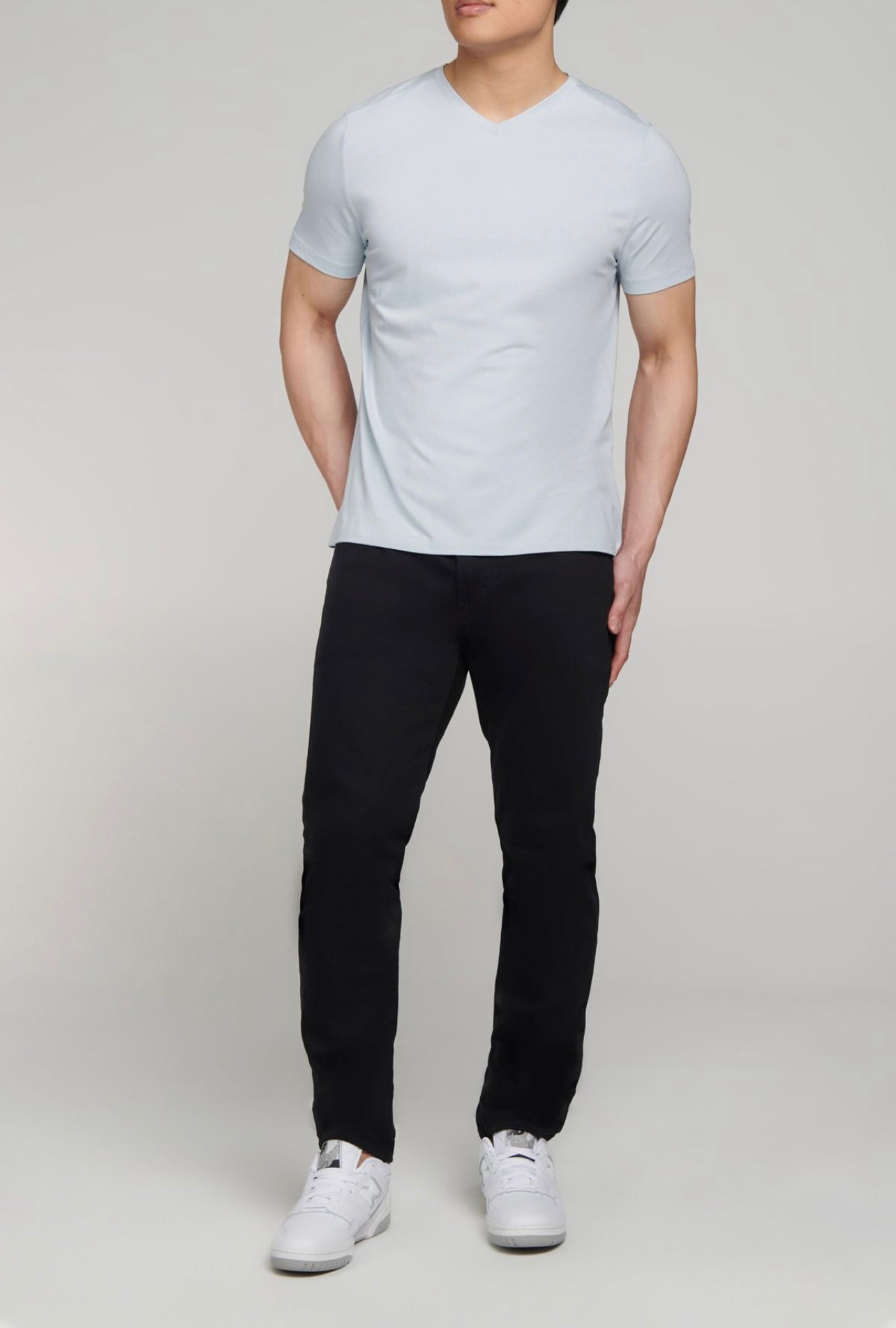 Pure And Simple V Neck Blue
