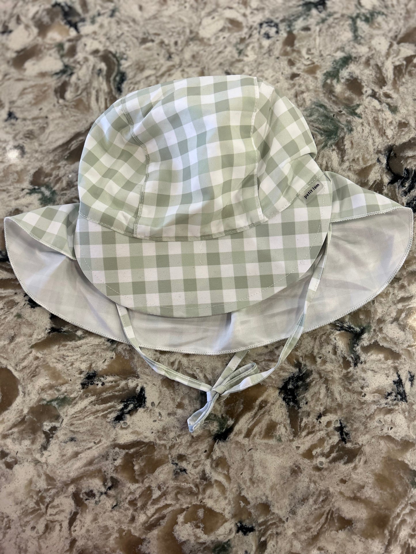 Baby Green Checkered Swim Hat