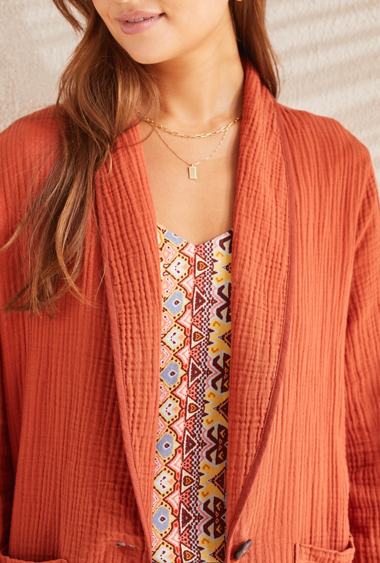 Unlined Shawl Collar Blazer