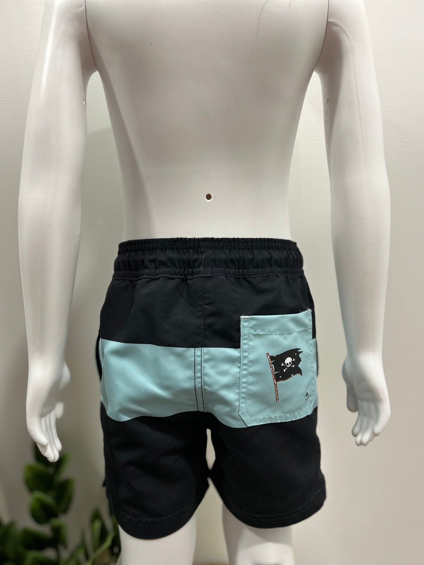 Kids Striped Pirate Swim Trunk