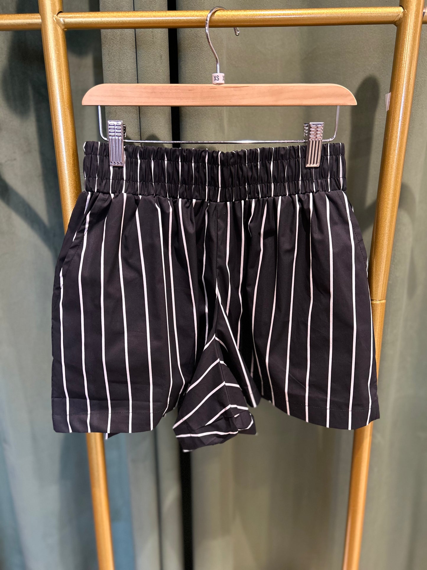 Striped High Waist Short