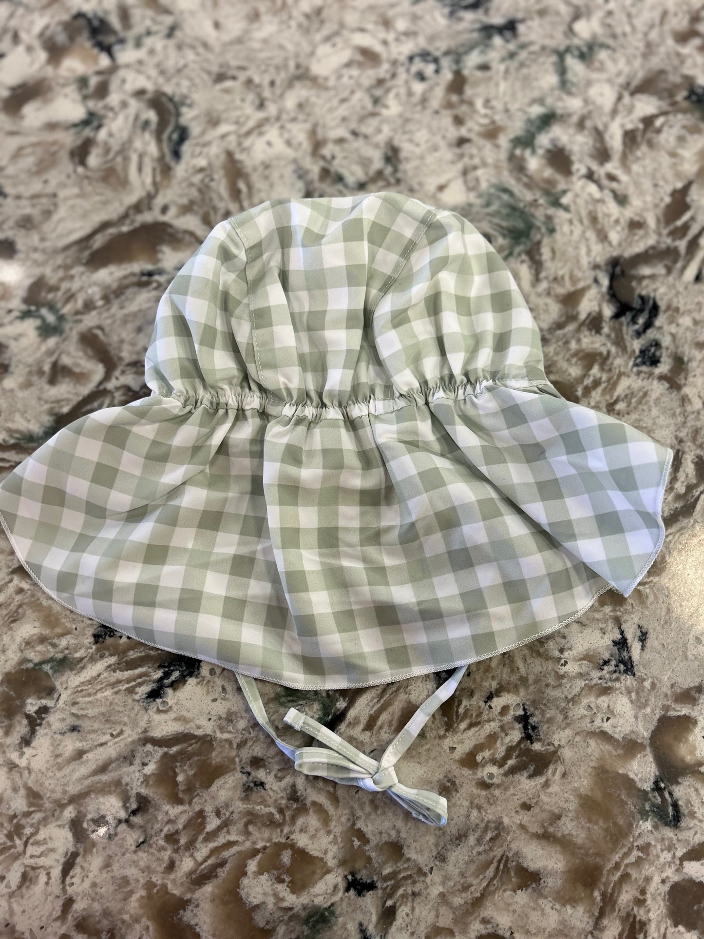 Baby Green Checkered Swim Hat