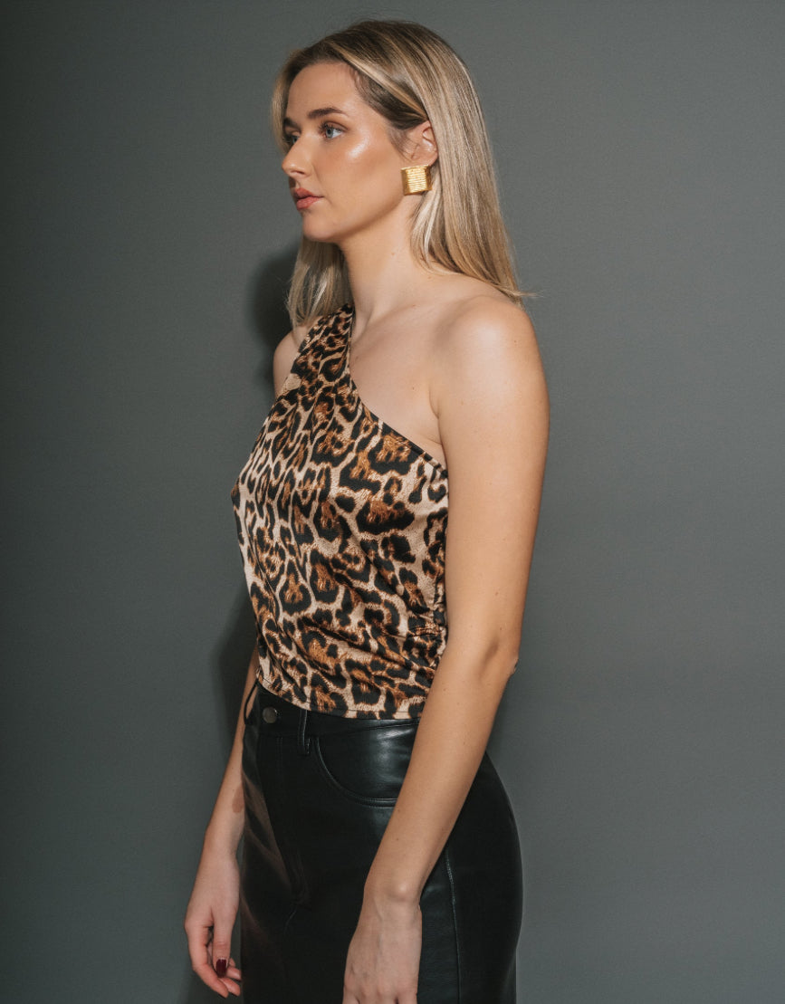 Satin One Shoulder Top