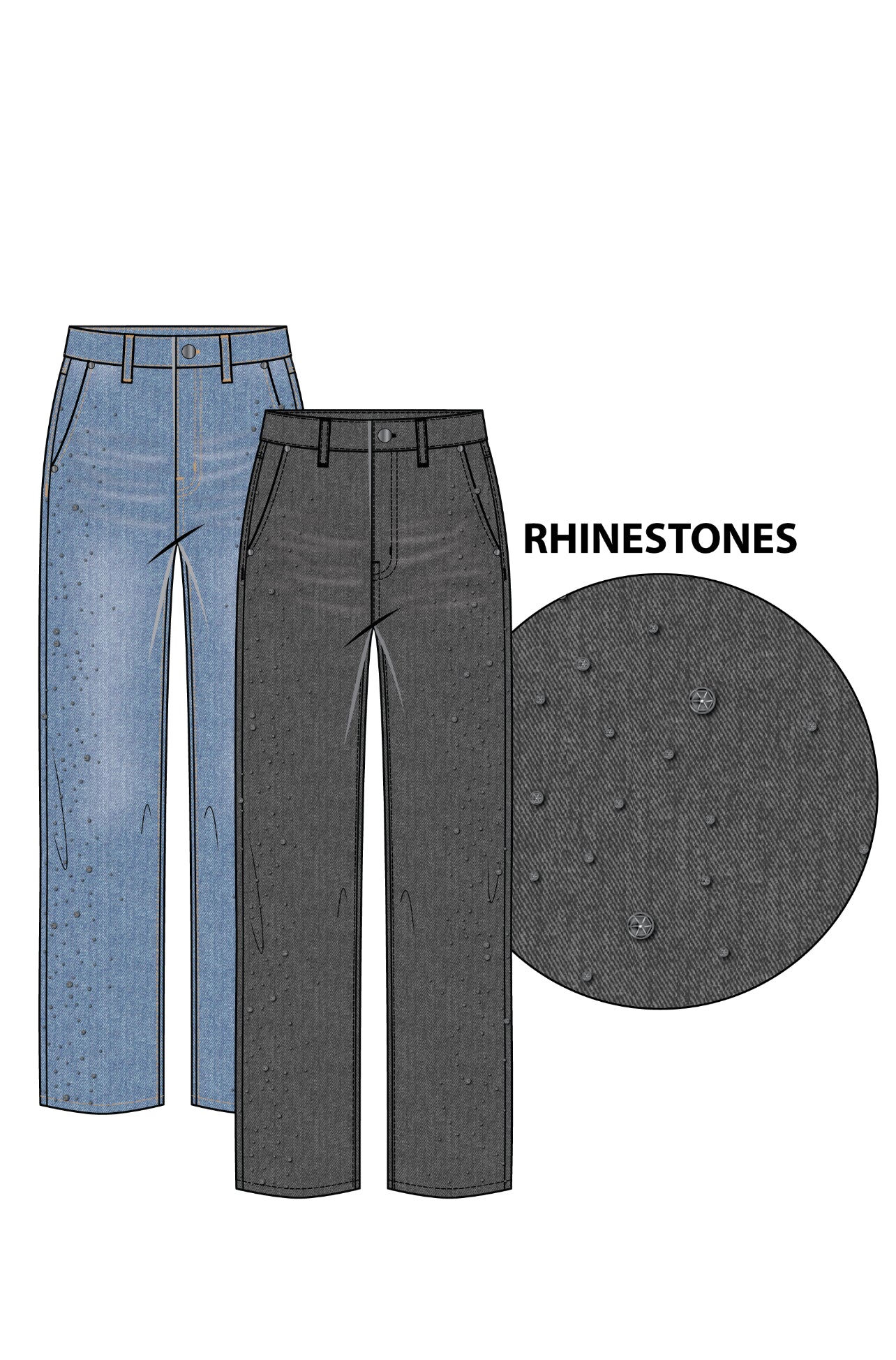 Brooke Super Straight Rhinestone