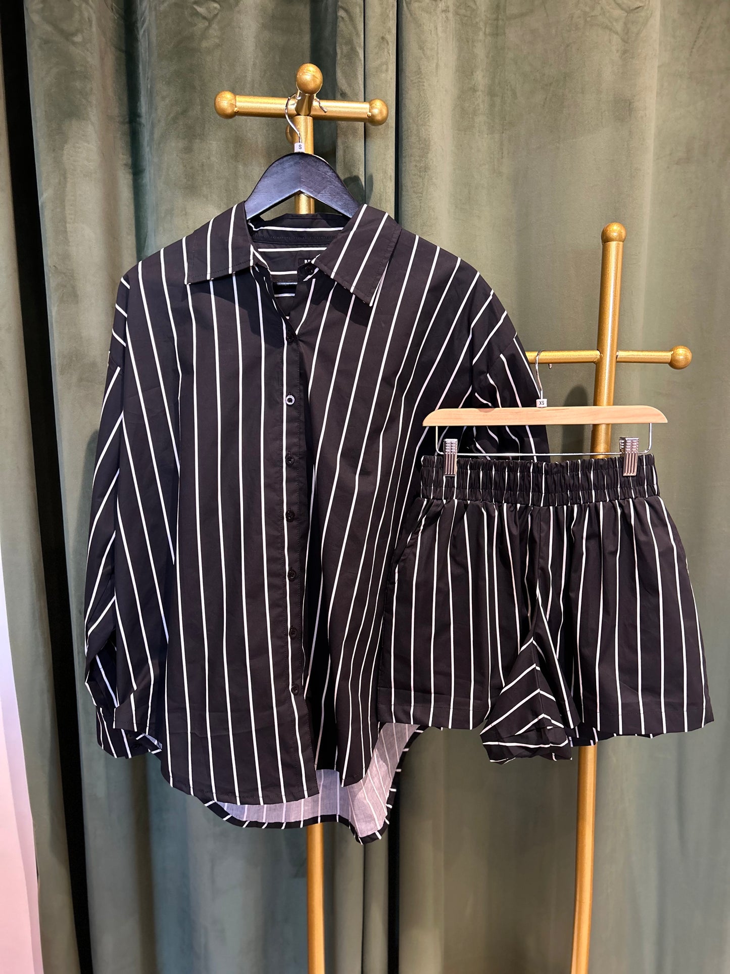 Striped High Waist Short