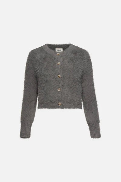 Fuzzy Button Down Cardigan