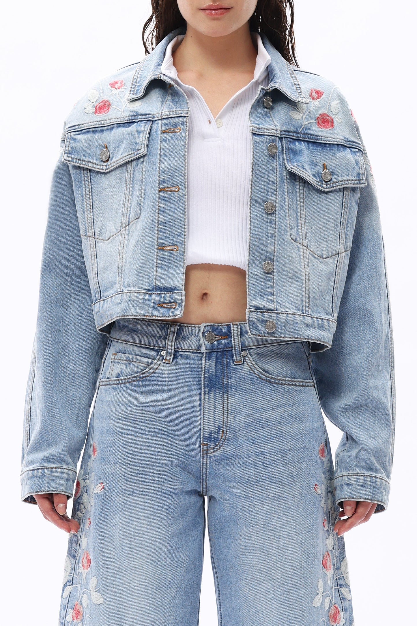 Cropped denim jacket