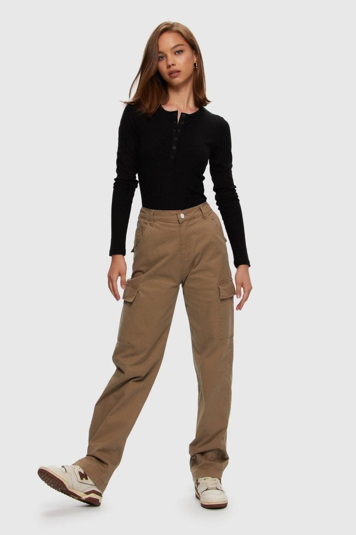 Ribbed Button Down Henley
