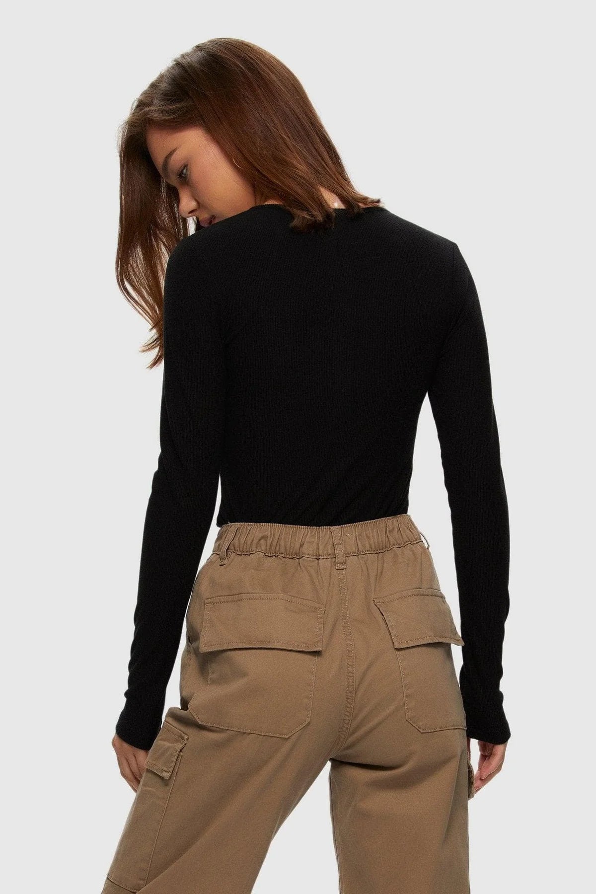 Ribbed Button Down Henley