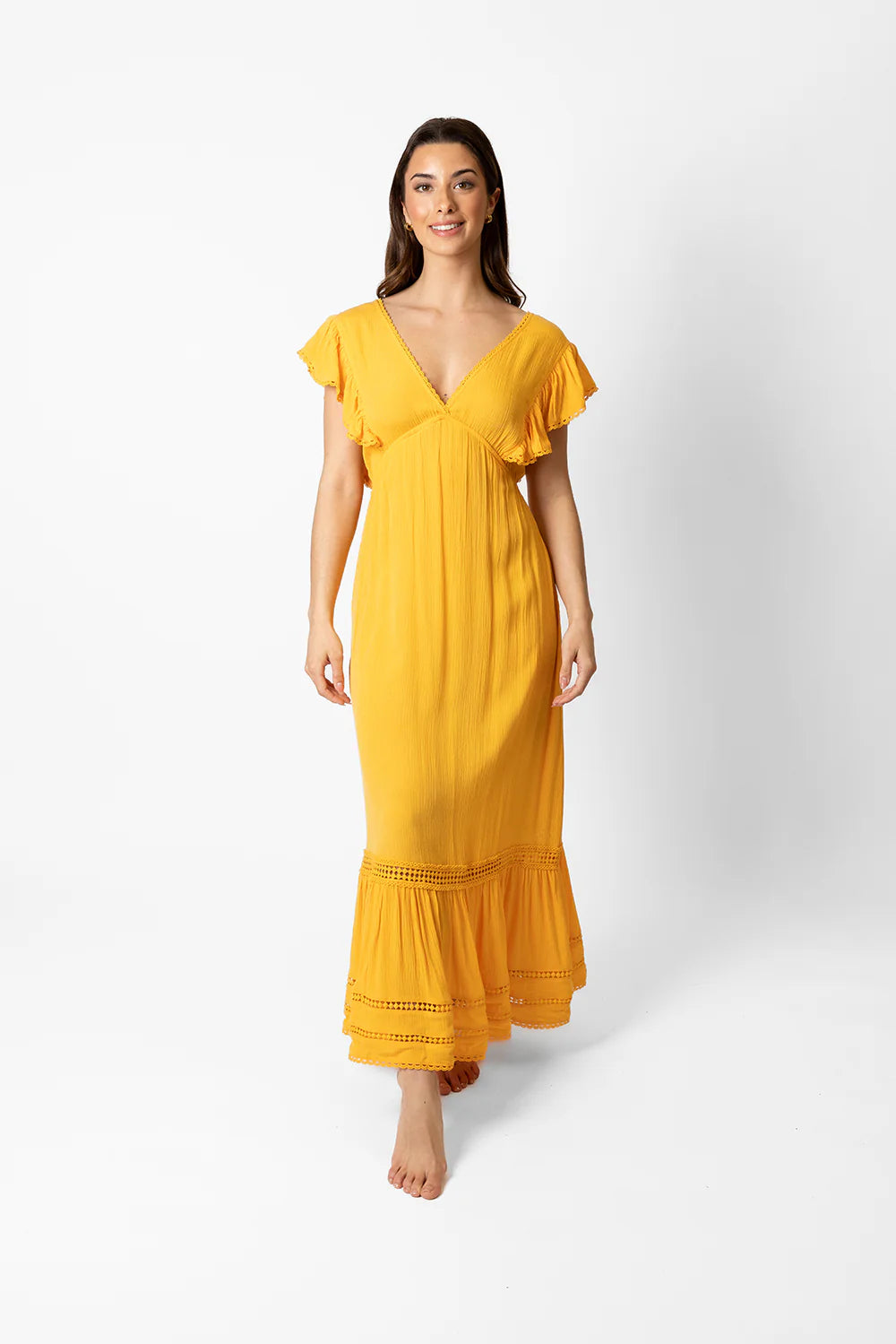 Miami Luxe Ruffle Sleeve Maxi