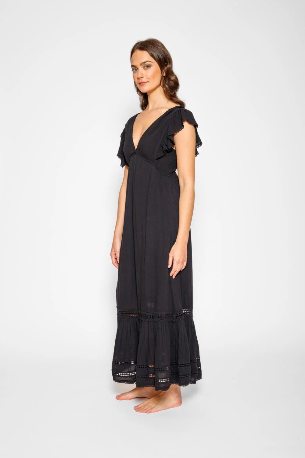 Miami Luxe Ruffle Sleeve Maxi