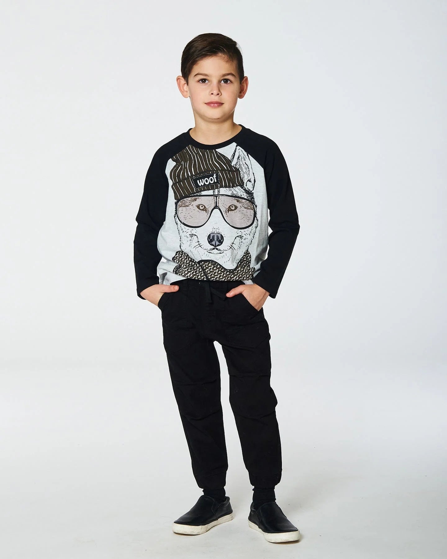 Raglan Wolf Long Sleeve Tee