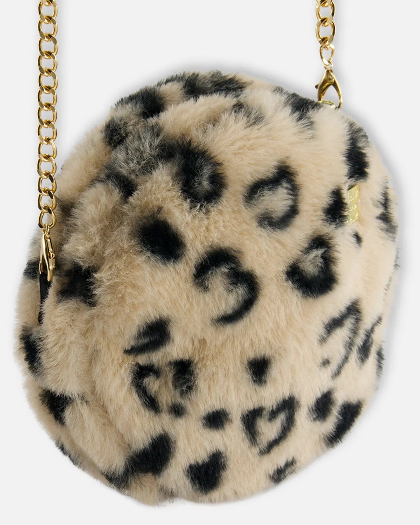 Heart Printed Fur Purse