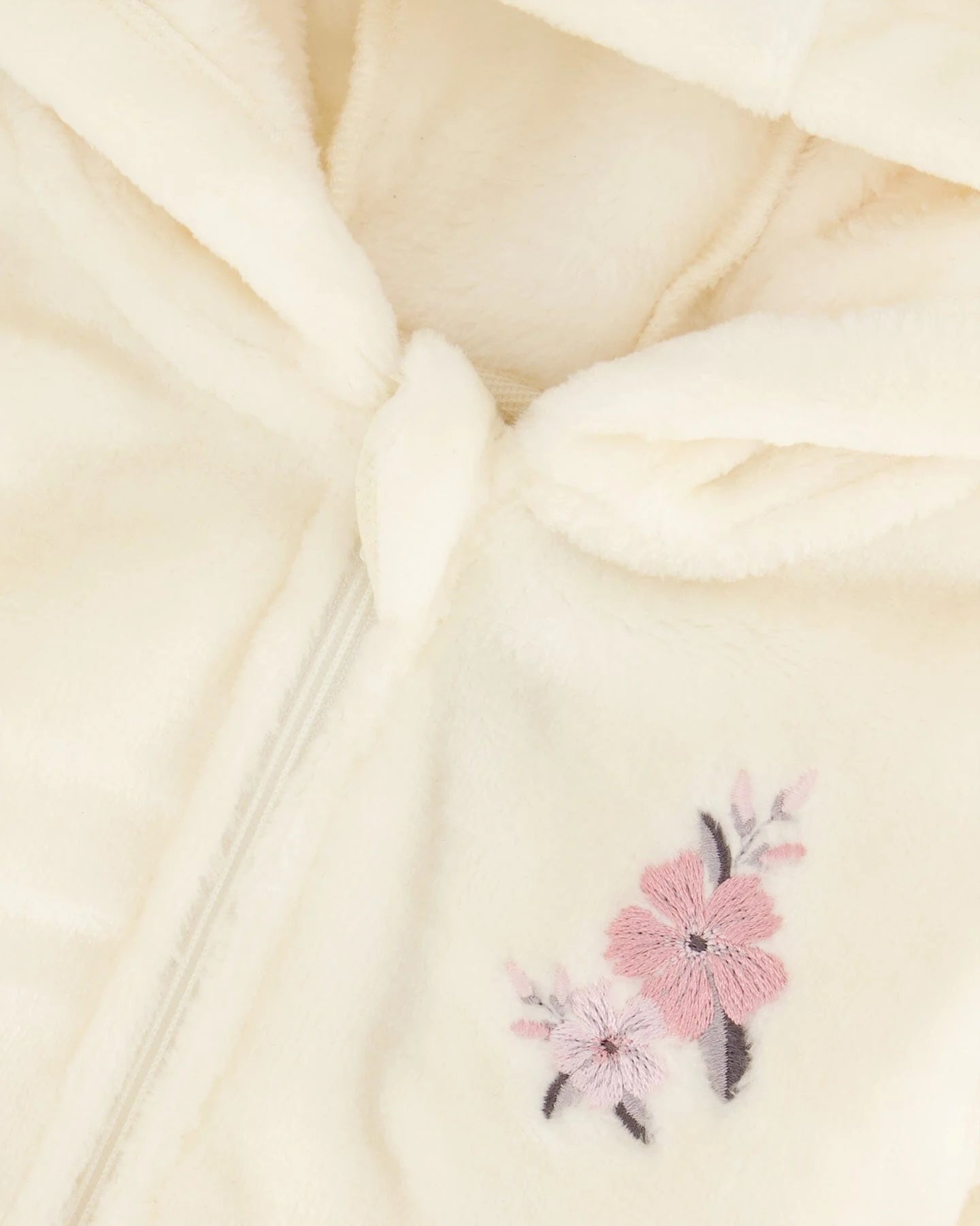 Baby Plush Hooded Zip Jacket