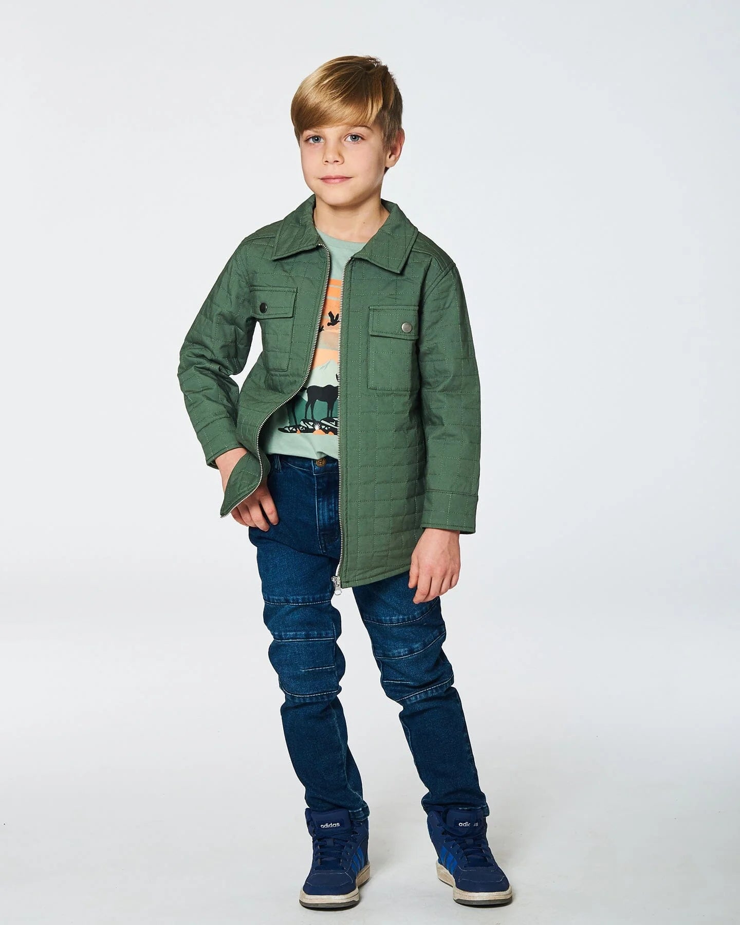 Quilted Canvas Green Jacket