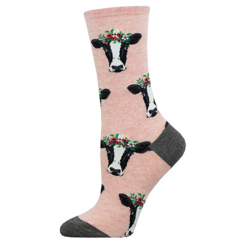 Wow Cow Crew Socks