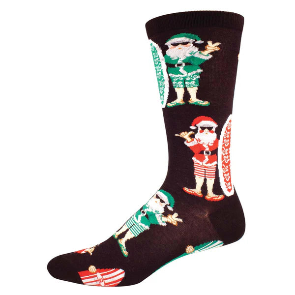 Surf Santa Crew Socks