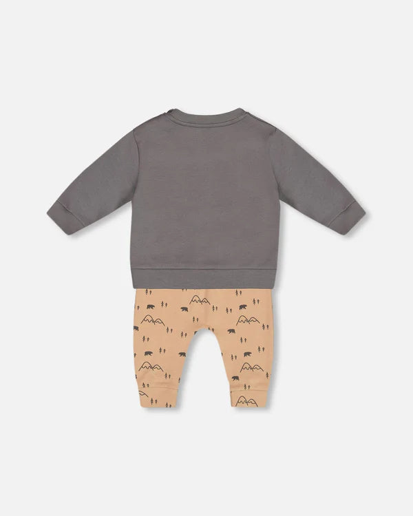 Baby Bear and Mountains Top and Bottom Set