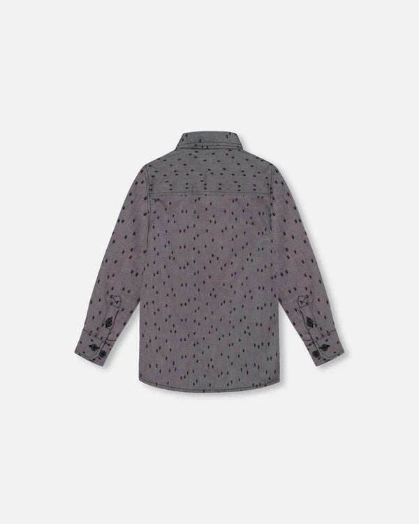 Baby Chambray Shirt With Bow Tie