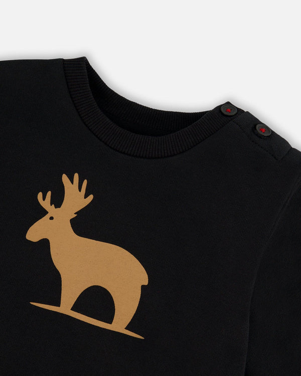 Baby Fleece Sweatshirt & Plaided Pant Set