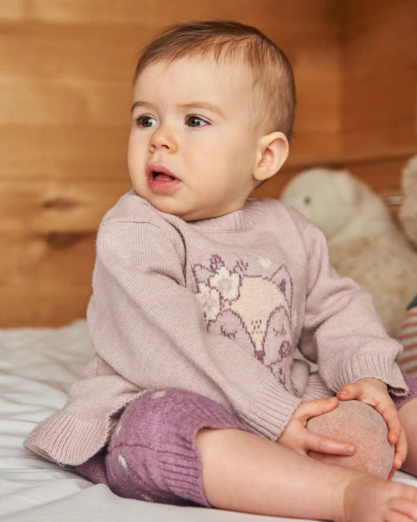 Baby Woodrose Top & Pants Knit Set