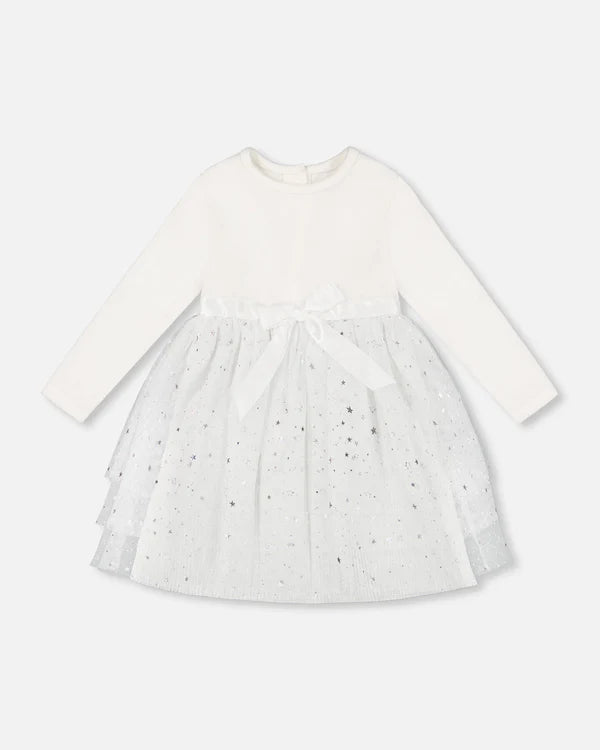 Baby Bi-Material Sparkly Dress