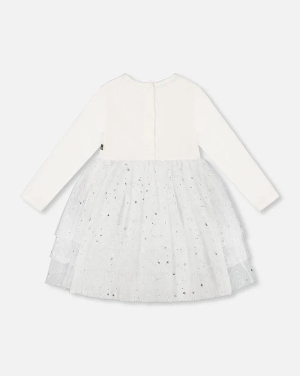 Baby Bi-Material Sparkly Dress