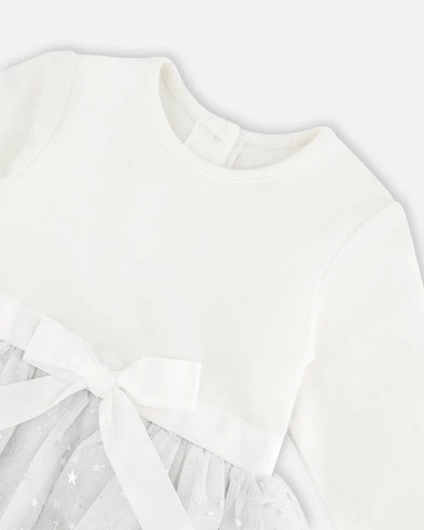 Baby Bi-Material Sparkly Dress