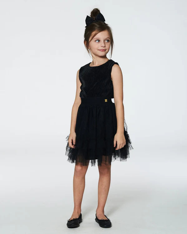 Sleeveless Dress with Tule