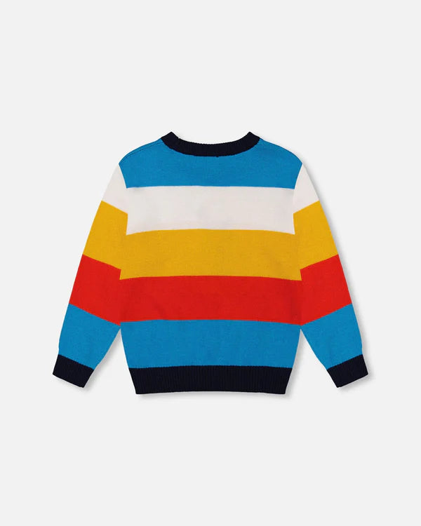 Kids Go-Karting Striped Sweater