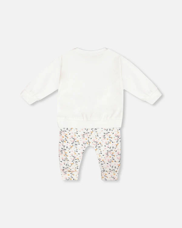 Organic Cotton Top And Printed Pants Set